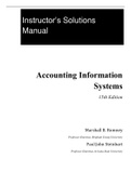 Accounting Information Systems - Romney - Solutions, summaries, and outlines.  2022 updated
