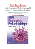 Test Bank Porth’s Essentials of Pathophysiology 5th Edition by Tommie L Norris