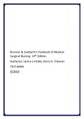 TEST BANK FOR BRUNNER AND SUDDRATHS TEXTBOOK OF MEDICAL SURGICAL  NURSING 15TH EDITION BY JANICE L HINKLE, KERRYBH. CHEEVER(CHAPTER 1-74)