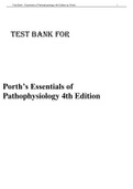 TEST BANK FOR Porth’s Essentials of Pathophysiology 4th Edition. All Chapters