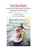 Anatomy and Physiology 3rd Edition McKinley Bidle Test Bank ISBN: 9781259398629