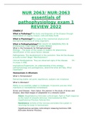 NUR 2063/ NUR:2063 essentials of pathophysiology exam 1 REVIEW 2022