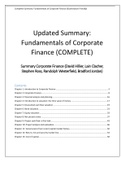 New Updated Summary: Fundamentals of Corporate Finance (COMPLETE)
