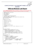 Comp 230 Week 5 Lab Vbscript Modular Lab Report.