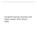 Complete Test Bank For Business Essentials, 12th Edition. Ronald J. Ebert. Ricky W. Griffin