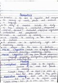 Linguistics semantics and lexical relations notes