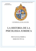 HISTORIA DE LA PSICOLOGIA JURIDICA.