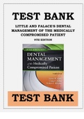 LITTLE AND FALACE'S DENTAL MANAGEMENT OF THE MEDICALLY COMPROMISED PATIENT 9TH EDITION TEST BANK ISBN-978-0323443555 ISBN- 9780323443951