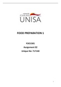 FOO1501 Food Preparations