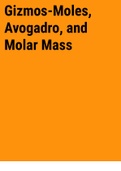 Exam (elaborations) Moles, Avogadro, and Molar Mass 
