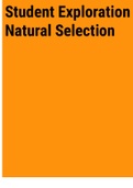 Exam (elaborations) Student Exploration Natural Selection 