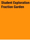 Exam(Elaborations) Student Exploration Fraction Garden       