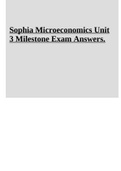 Sophia Microeconomics Unit 3 Milestone Exam Answers.