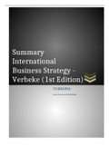 Summary; International Business Strategy - Verbeke (1st Edition)
