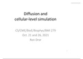 Diffusion and cellular-level simulation by bioinformatics 