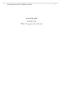 NUR 2214 Nursing Care of the Older Adult | Annotated Bibliography