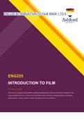 ENG 225 INTRODUCTION TO FILM WEEK 1 TO 5