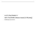 A & P 1 Final Module 11 (Version-3) Latest 60 Q & A, A&P 1 MA278 BSC2 Human Anatomy & Physiology, Rasmussen College