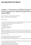 Exam (elaborations) NUR 1300  Chapter 1: Introduction to Medical-Surgical Nursing Practice Ignatavicius: Medical-Surgical Nursing E-Book, ISBN: 9780323293631