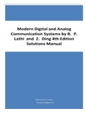 Modern Digital and Analog Communication Systems by B.  P.  Lathi  and  Z.  Ding 4th Edition Solutions Manual