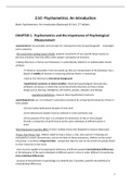 2.5C Psychometrics: An Introduction- Summary class notes (FSWP2-052-A) 