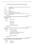 Exam (elaborations) PN 138 Basic Pharmacology 