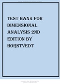 TEST BANK FOR DIMENSIONAL ANALYSIS 2ND EDITION BY HORNTVEDT.
