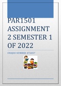 PAR1501 ASSIGNMENT 1 SEMESTER 1 OF 2022 [872057]