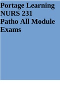 Portage Learning NURS 231 Patho All Module Exams