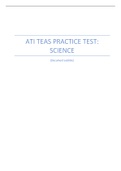 ATI TEAS PRACTICE TEST: SCIENCE