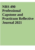 NRS 490 PROFESSIONAL CAPSTONE AND PRACTICUM REFLECTIVE JOURNAL 2021/2022 | NRS 490 Professional And Practicum Reflective Journal