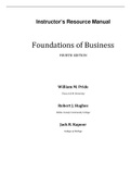 Foundations of Business, Pride - Solutions, summaries, and outlines.  2022 updated