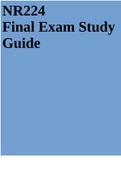 NR224 Final Exam Study Guide