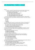ATI PEDIATRICS PROCTORED FORM C Exam Complete Questions & Answers