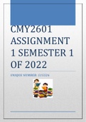 CMY2601 ASSIGNMENT 1 SEMESTER 1 OF 2022 [515526]