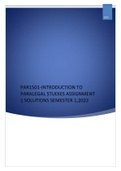 PAR1501 ASSIGNMENT 1 SOLUTIONS SEMESTER 1 2022