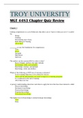 MGT 4483 - Chapter Quiz Review-Troy University, Troy MGT 4483
