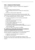 unit 1, all 3 assignments guidance and help -very useful for distinctions.