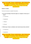 HEALTHCARE TEAS CORPORAL NEUTRON165 ATI TEAS 6 Practice Tests Workbook 6 Full Length STUDY GUIDE |Latest Update 2021/2022 Guaranteed A+ 