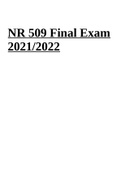 NR 509 Cardiovascular Objective Final Exam 2020.
