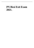 PN Hesi Exit Exam 2021. Verified Questions and Answers ( scored an A)