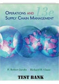 Test Bank for Operations And Supply Chain Management 13th Edition By F. Robert Jacobs And Richard B. Chase