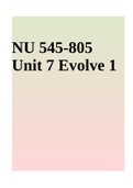 NU 545 Unit 7 Evolve 1