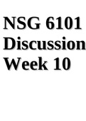 NSG 6101 Discussion Week 10