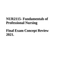 NUR2115- Fundamentals of Professional Nursing Final Exam  Review 2021.