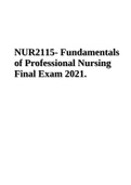NUR2115- Fundamentals of Professional Nursing Final Exam 2021.