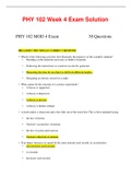 PHY 102 Week 4 Exam Solution