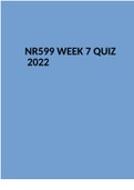 NR599 WEEK 7 QUIZ  2022