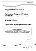 HRM2605 - Human Resource Management For Line  Semesters 1 and 2.