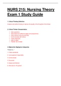 NURS 215 / NURS215 MENTAL HEALTH EXAM 1 STUDY GUIDE. QUESTIONS AND ANSWERS.